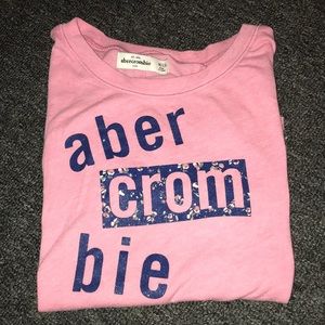 Abercrombie pink crop top